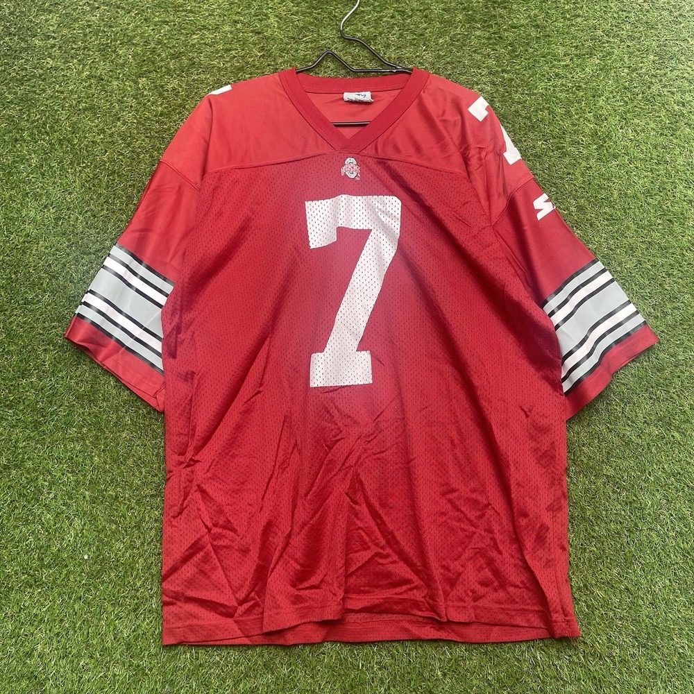 Ohio State Buckeyes Starter Jersey Mens XL 52 #7 Blank OSU Football Printed